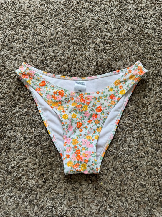 wild fable Other - wild fable White Floral Bikini Bottom with Orange and Pink Flowers